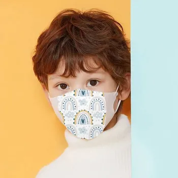 

1Pcs Unisex Children Lovely Fashion Cartoon Printing Face Mask 4 Ply Ear Loop Breathable Outdoor Dustproof Face Mask mascarilla