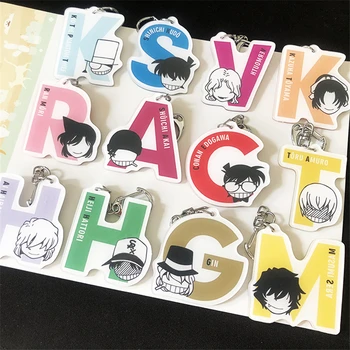 

Anime Detective Conan Mouri Ran Head Printed Character Acrylic Pendant Keychain Cosplay Prop Decor Gift Keyring 1pcs