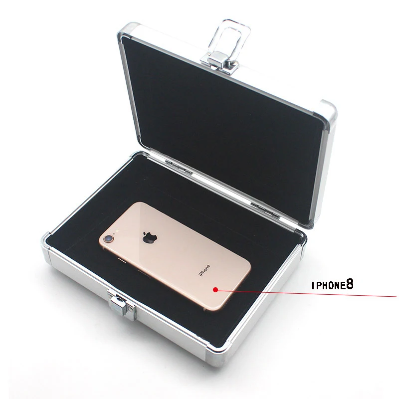 Ящик для инструментов алюминиевый корпус чемодан инструмент коробка оборудование коробка для файлов косметическая коробка с губкой 200*150*50 мм