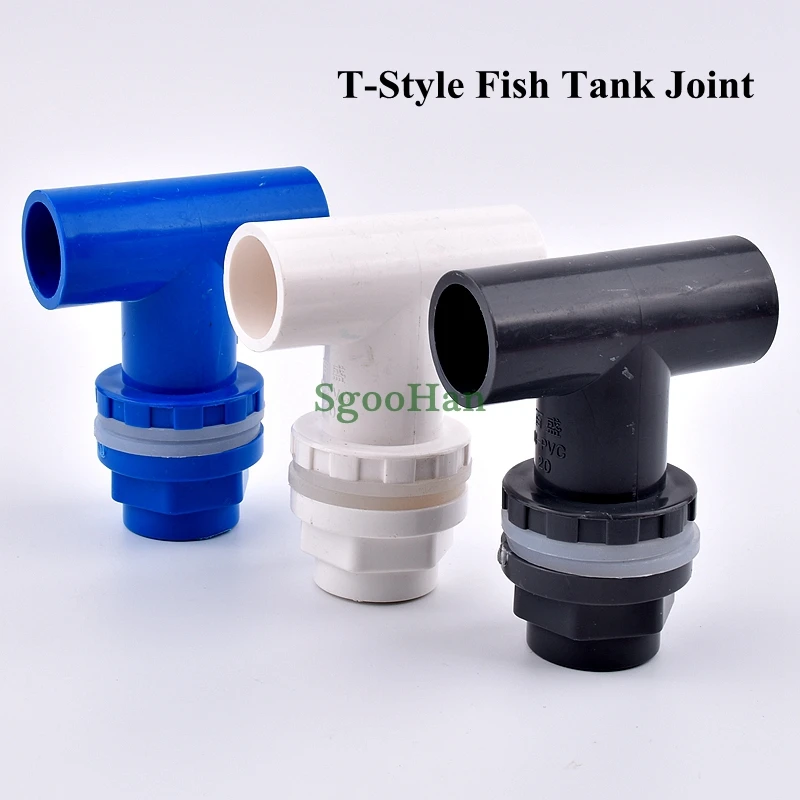 2~10pcs 20mm T Style PVC Pipe Fittings Aquarium Fish Tank Connector Overflow Thread Water Supply Accessories Joint