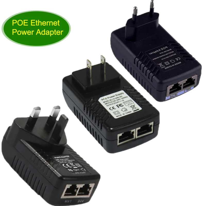 AC110-240V DC 12 В 24 в 48 в 15 в POE инжектор Ethernet Универсальный адаптер питания IP телефон/CCTV камеры безопасности переключатель питания