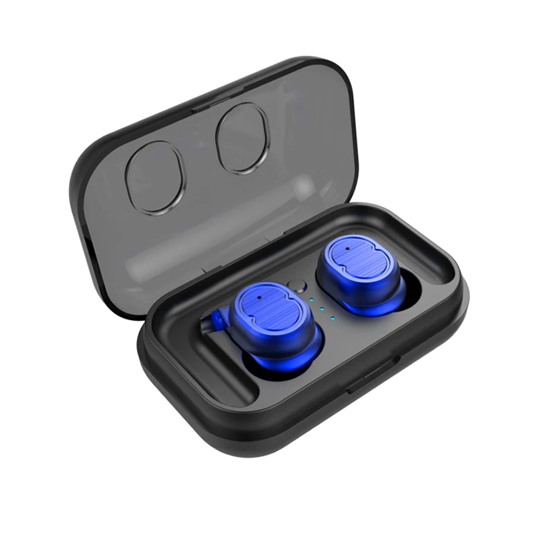 AUGIENB bluetooth 5,0 наушники TWS беспроводные стерео наушники свободные руки спортивные наушники с зарядным устройством IPX4 водонепроницаемый - Цвет: blue