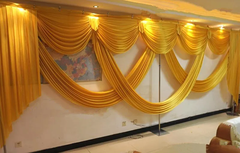 New Arrival Fashion 3 X 6 m Wedding Backdrop Centerpiece Swags Party Curtain Celebration Stage Backdrop Drapes Decoration Suppli