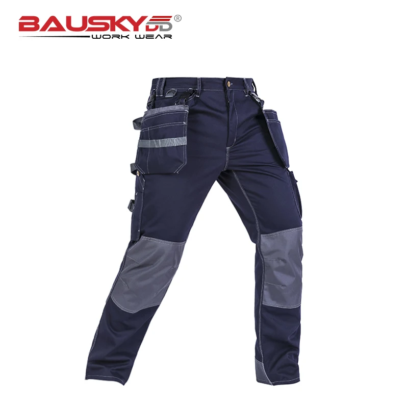 Bauskydd Working Clothes Men's Black Workwear Pants Multi Pockets Working Uniforms Pockets For Tools Free Shipping superdry cargo pants Cargo Pants