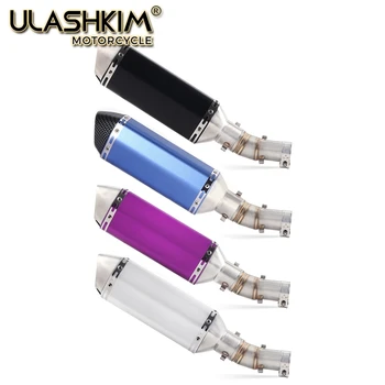 

ER 6N 6F Motorcycle Exhaust Muffler Middle Link Pipe Full System Slip On For kawasaki ER6N ER6F NINJA650R 2012-2016 DB KILLER