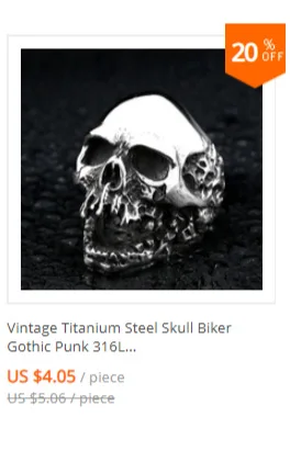 Retro Mens Rings 316L Stainless Steel For Male Boyfriend Biker Jewelry Golden Blue CZ Crystal Stones Skull Eagle Ring 2021 New