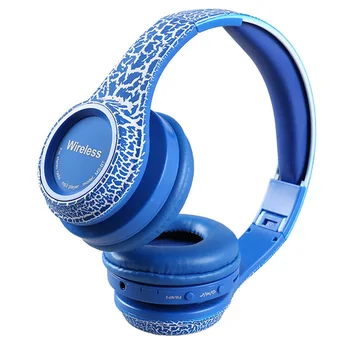 

Foldable Wireless Headphones Bluetooth Headset Stereo Gaming Earphones With Mic Support TF Card Blasting cracks design element