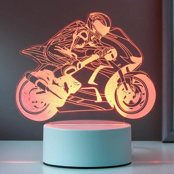 

Lamp "Motorcyclist" LED RGB from the network 17x14.5 cm 5074794