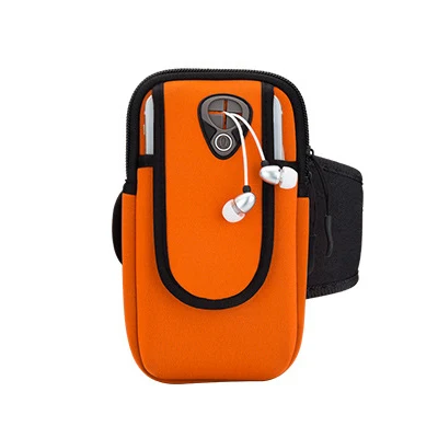 orange Сумка для бега для телефона 6 дюймов, сумка для бега для мужчин и женщин, водонепроницаемая нарукавная повязка для бега, спортивная сумка для фитнеса, аксессуары для бега - Цвет: orange