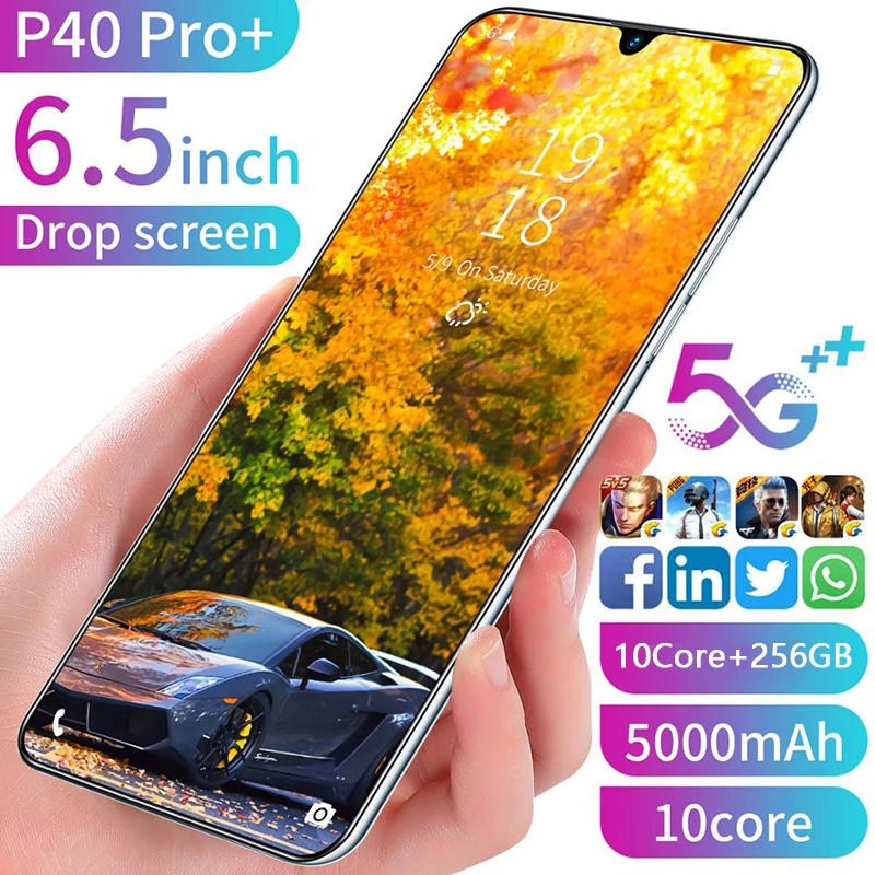 P40 Pro Mobile Phone Android 6.7 inch 8-Core 256GB
