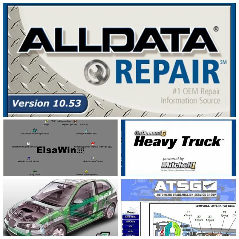 

Alldata 10.53 mitchell on demand Software All data+mitchell ondemand 2015+ElsaWin+Vivid+atsg 24 in 1tb usb3.0 hdd free shipping