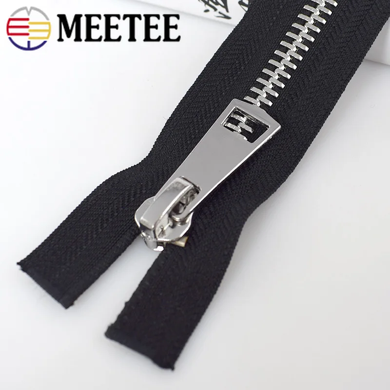 1pc Cremallera Metal 8# Double Slider Zippers New Open End Zipper For Sewing Down Coat Garments Accessories|Молнии| |