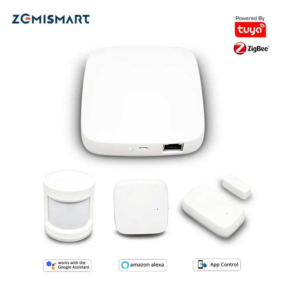 Датчик двери Tuya Zigbee с датчиком температуры и влажности инфракрасный хаб для