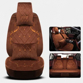 

GEEAOK car seat covers faux fur seat car seats cushion for great wall hover h5 h6 volvo s60 v70 ford car styling auto accessori