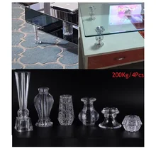 4 шт./лот Premintehdw акрил PMMA Кристалл Шкаф чай кофе бар ноги поддержка Стекло Топ вина поддержка шкафа