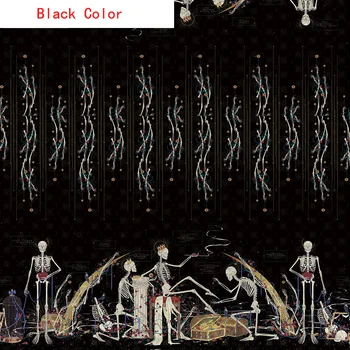 

148*120cm Skeleton Treasure Printed Textile Polyester Fabric Patchwork Sewing Material DIY Making For Garment Dress Accessories