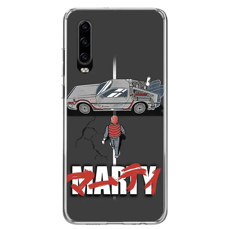 Back To The будущее крышка чехол для телефона для huawei P30 P20 Коврики 30 20 10 Pro P10 Lite P Smart Z+ корпус под плетенную сумку Капа