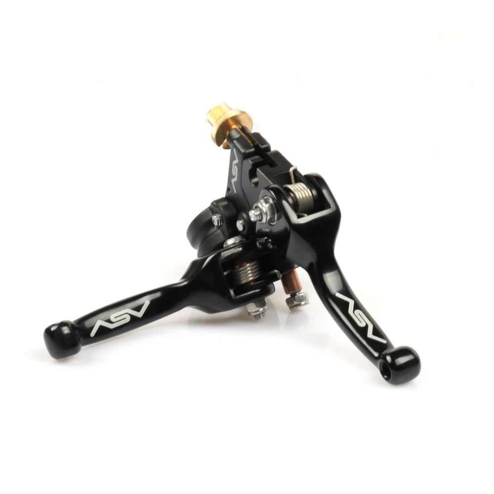 CNC ASV F3 Рычаги Тормозная система сцепления складные для Honda Yamaha Kawasaki Suzuki мотоцикл питбайк грязь питбайк универсальные Патры - Цвет: Черный