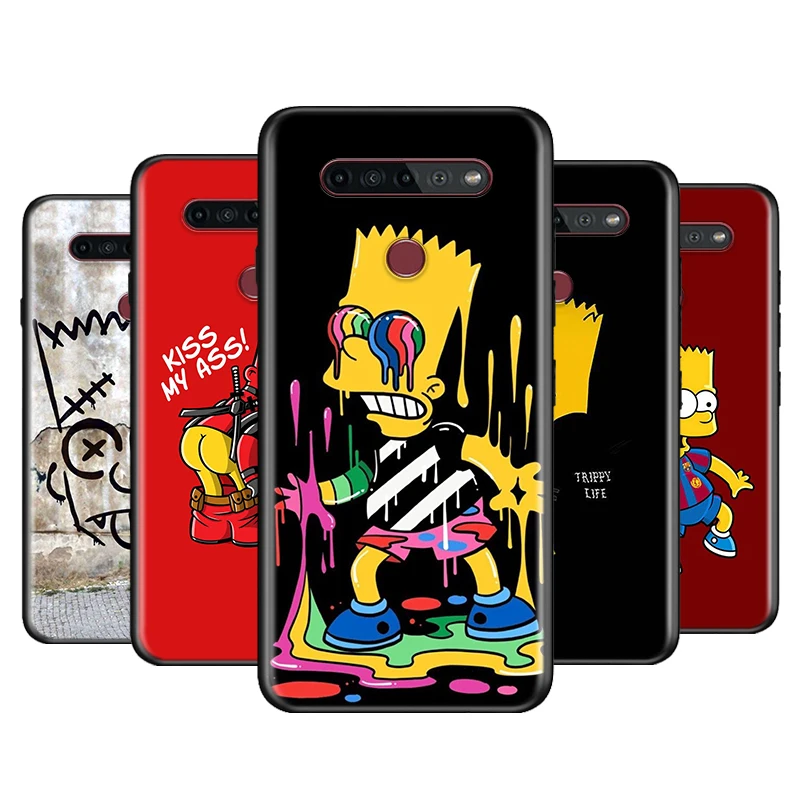 Классные Симпсоны для мальчиков черные мягкие LG K92 K62 K52 K42 K31 K22 K71 K61 K51S K41S K30 K20 G8 G8S G8X