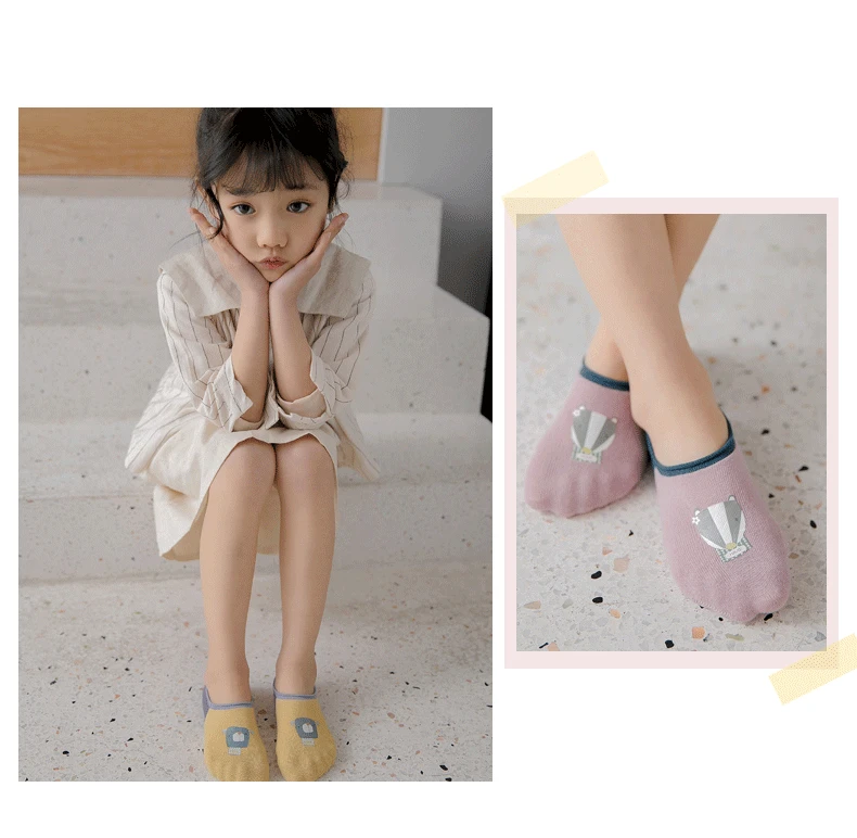 CHILDREN'S Socks Invisible Ankle Sock Baby Silica Gel Anti-slip Medium-small BOY'S Girls Summer Thin Section Short Socks Cotton
