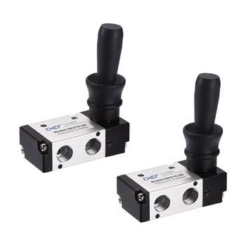 

uxcell 2 pcs 2 Position 3 Way Pneumatic 1/4 PT,Manual Hand Pull Solenoid Valve,Pneumatic Air Hand Lever Operated Valve