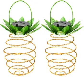 

Outdoor Waterproof Garden 25Led Pineapple Solar Lights Path Lights Hanging Fairy Lights Warm Copper Wire Solar String Lights