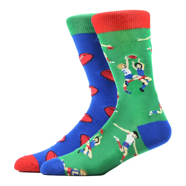 High Quality Combed Cotton Socks Food Pattern Long Tube Funny Happy Men Socks Colorful Novelty Skateboard Crew Casual Crazy Sock HK34001-2