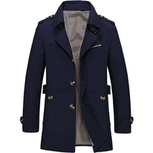 Мужской Повседневный плащ, 5 цветов, с отворотом, легкий, приталенный, ветровка, однобортный, средней длины, мужской Тренч