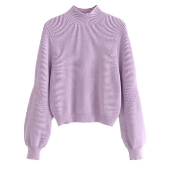 

Women Elegant Basic Turtleneck Knitted Sweater Long Sleeve Stretchy Casual Cozy Solid Three Color Warm Tops FFZSY459