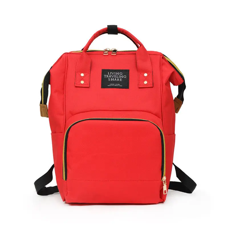 Pudcoco Мода мумия Материнство подгузник сумка брендовая большая емкость Детская сумка рюкзак для путешествий дизайнерская сумка для ухода за ребенком - Цвет: Красный