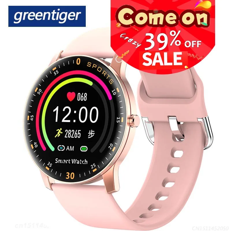 Смарт-часы Greentiger S15 с сенсорным экраном IP67 пульсометром и тонометром |