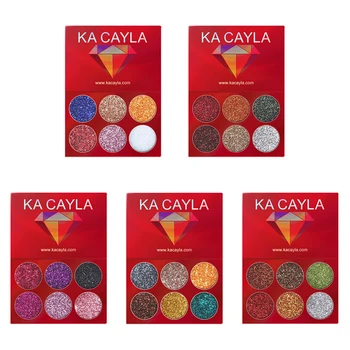 

6 Colors Makeup Eye Shadow Palette Cosmetic Set Eye Shadow Glitter Matt Professional Waterproof Set Eyeshadow Makeup