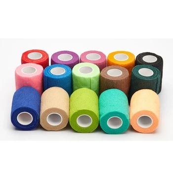 

1Pcs Protective Self-adhesive Elastic Bandage Color Non-woven Self-adhesive Bandage Tattoo Bandage Medical Tape For Camping Spor