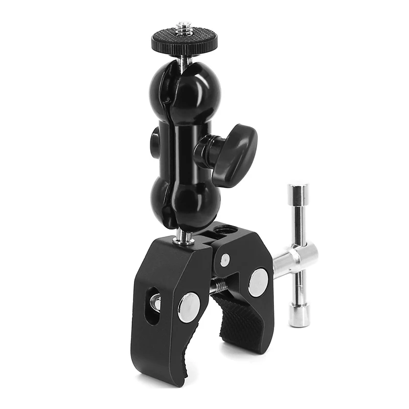 

Dual Ballhead Magic Arm Super Clamp Mount for Flash LCD Monitor LED Video Light DV SLR DSLR Camera Accessories