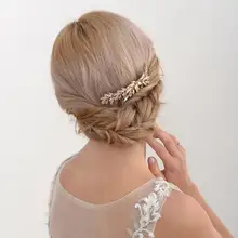 BUFEI HP12 Свадебная расческа заколки для волос Стразы для женщин заколки для волос гребень с алмазами золотые свадебные заколки для волос стразы swarovski