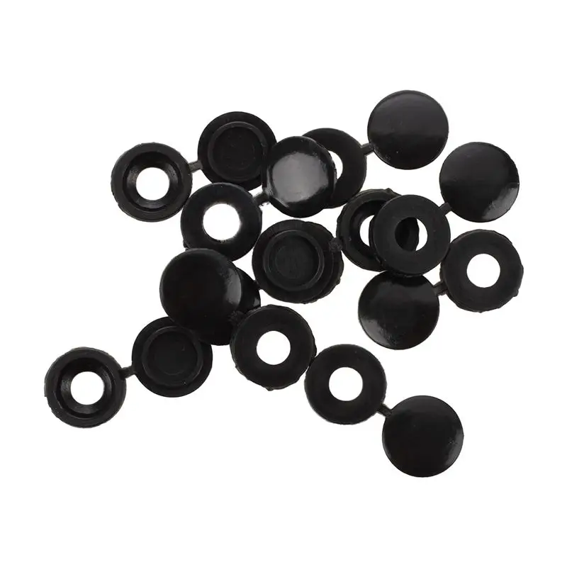 

10 pcs Cache screw plastic cap plate package screw cap lid black