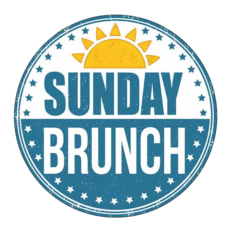 

13cm x 13cm for Sunday Brunch Creative Car Sticker DIY Stickers Fashion Occlusion Scratch Personality JDM SUV Decal