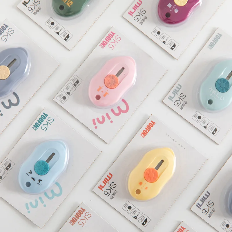 4 шт./лот Kawaii Мини Портативный Универсальный нож милый мультфильм DIY ручная резка ножницы креативный мультфильм резка канцелярские принадлежности