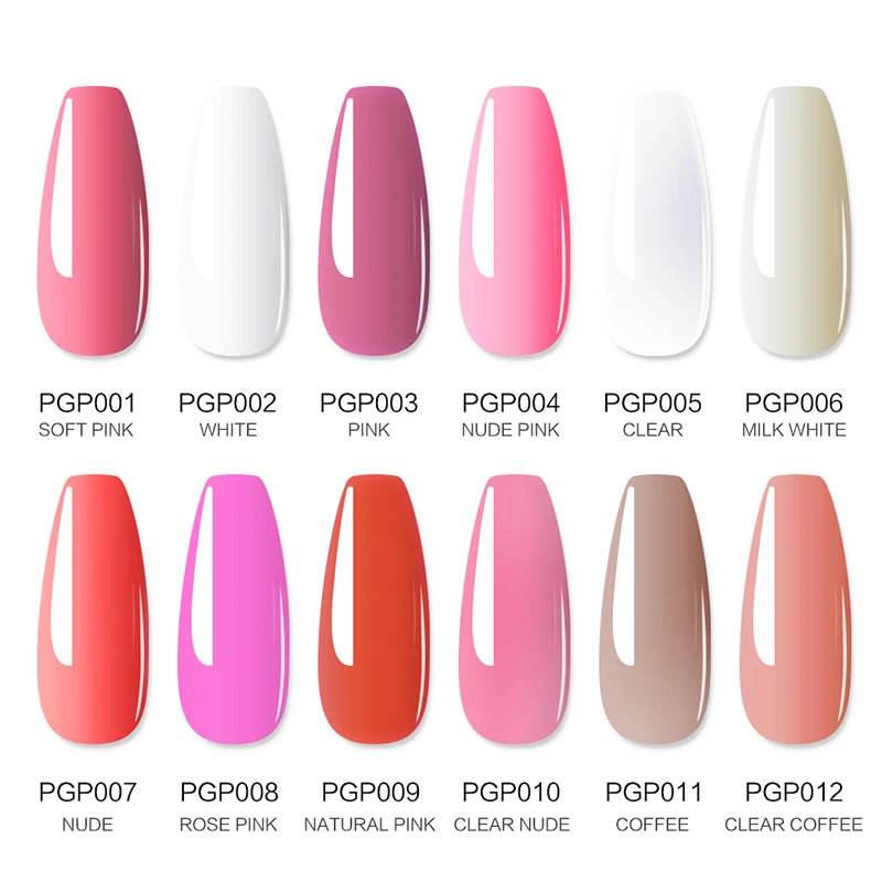 Limegirl Poly Extention Gel Set Nail Art French Nail Art Clear Camouflage Color Nail Tip Form Crystal Polygels Brush Nail Gel 4