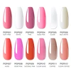 Limegirl Poly Extention Gel Set Nail Art French Nail Art Clear Camouflage Color Nail Tip Form Crystal Polygels Brush Nail Gel 4