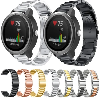 

20mm Strap For Garmin Vivoactive 3/Samsung Gear Sport S2 Galaxy 42mm Active2 2 Smart Watch Stainless Steel Strap Metal Wristband