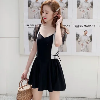 

Swimsuit One Piece Bikinis Female 2019 One-Piece Swimsuits Swimwear Bathing Suit Swim Wear Woman With Skirt Korean Ins Sexy