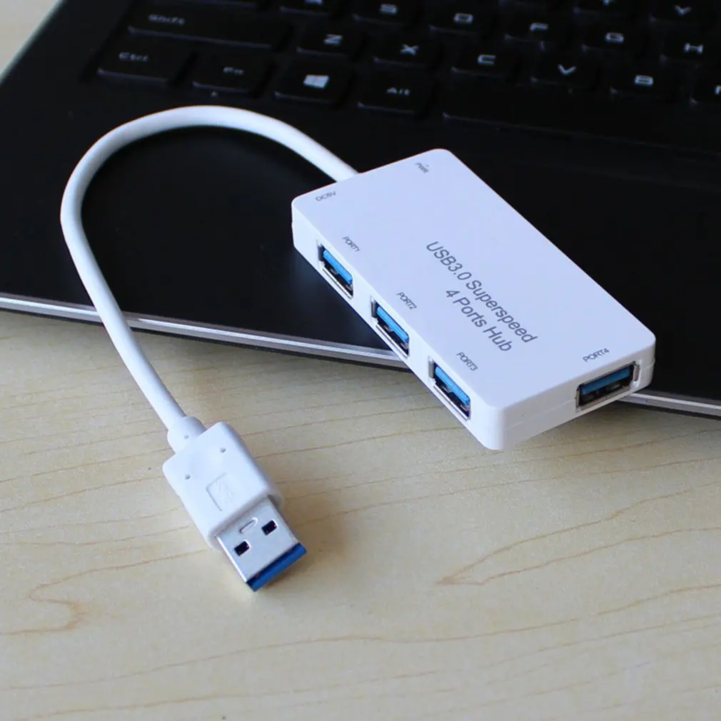 Usb 3.0 Hub Speed 4-Port Usb Splitter Usb Hub 3.0 Adapter Laptop Accessories Hab Usb For Pc Personal Computer
