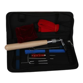 

Pack of 10 Professional Piano Tuning Tool Kit Maintenance Equip with Case