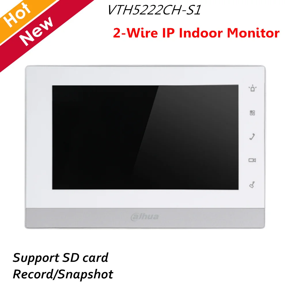Dahua Video Intercoms 2 Wire IP Indoor Monitor VTH5222CH-S1 7\ TFT Touch Screen Support SD Card Record Video doorbell accessory Dahua Video Intercoms 2 Wire IP Indoor Monitor VTH5222CH-S1 7\ TFT Touch Screen Support SD Card Record Video doorbell accessory