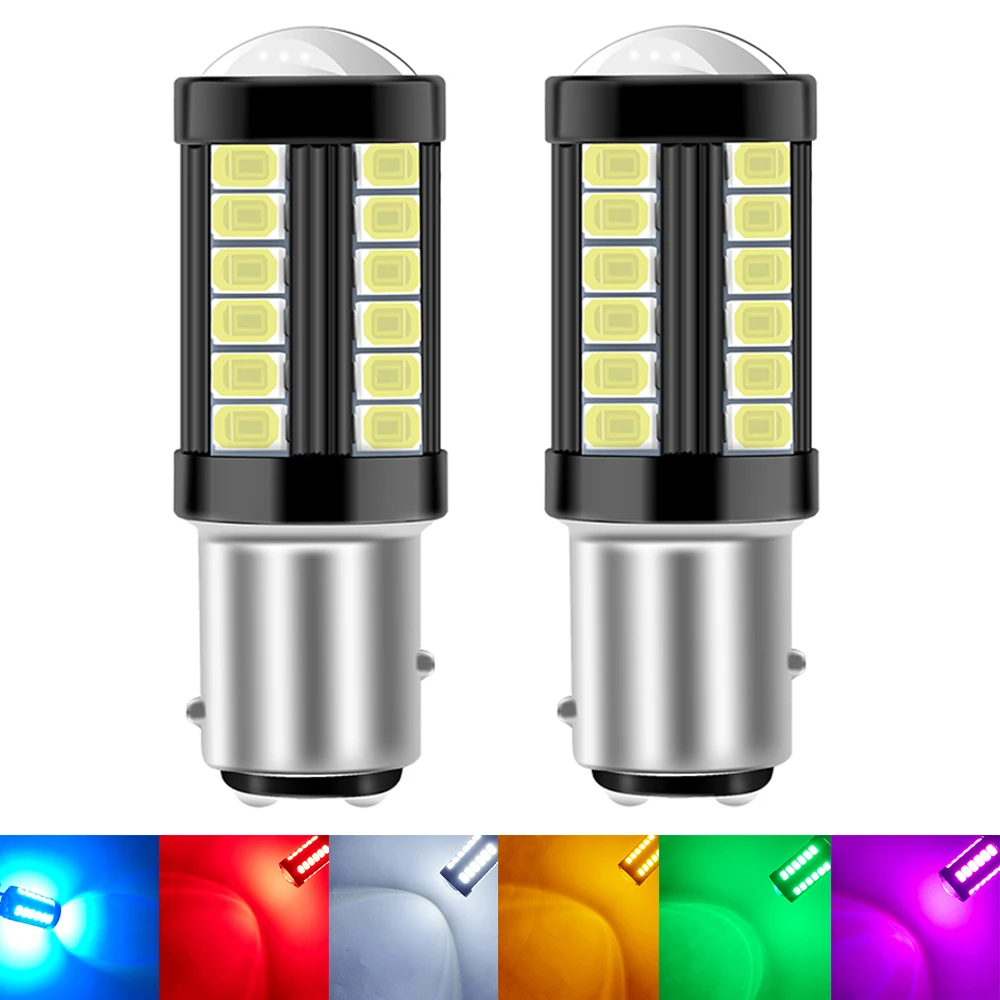 

2pcs P21W 1156 BA15S Led BAU15S PY21W 1157 BAY15D P21/5W LED T20 7440 7443 3157 W21W WY21W W21/5W Bulb Auto Signal Lamp LED DRL