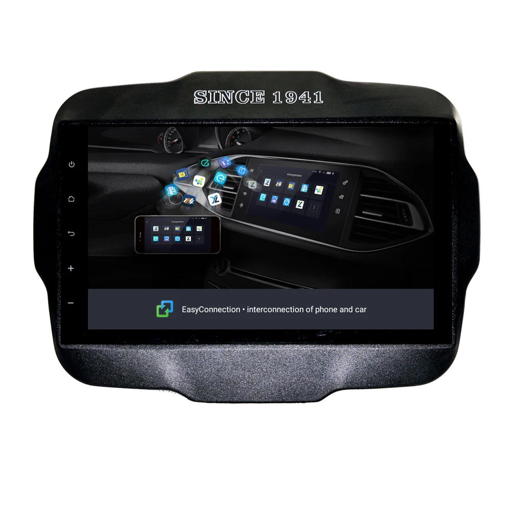 NaviTopia 1024*600 9 дюймов 8 core ram 2G rom 32G Android 8,1 автомобильный радиоплеер для Jeep Renegade-с картами