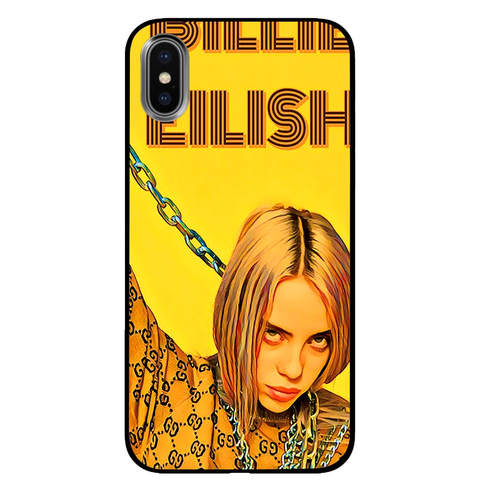 Черные чехлы для телефонов Billie Eilish для iPhone 5 5S SE 6 6s 7 8 Plus X XS Max XR задняя крышка - Цвет: 2