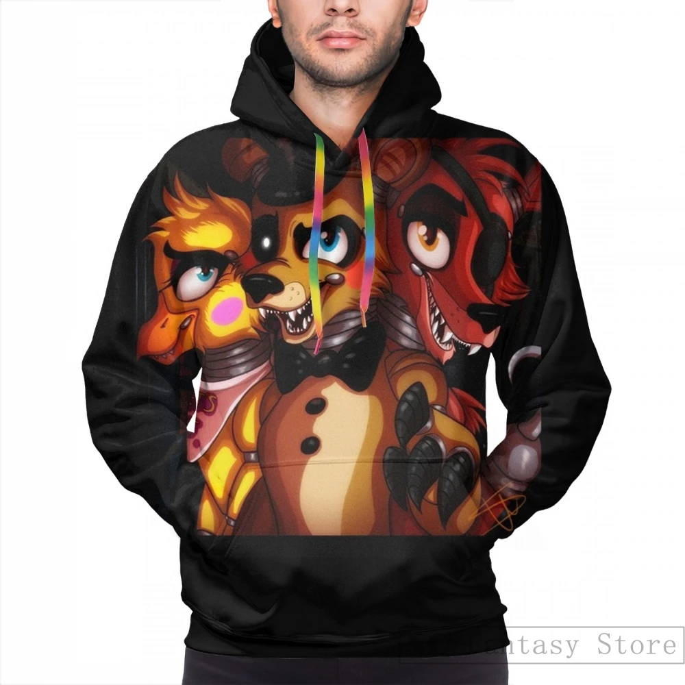Мужские толстовки, свитшоты для женщин funny Five Nights At Freddy's CFF(Chica, Foxy, Freddy) Повседневная Толстовка с принтом