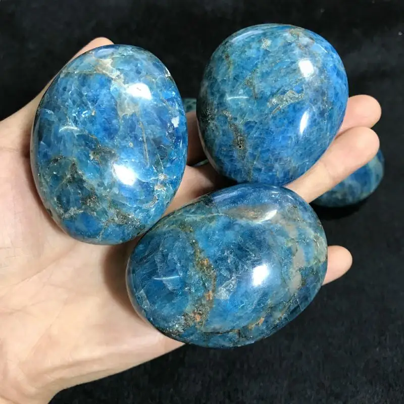 

Natural crystal rough stone Blue apatite stone ornaments handles play aquarium stone large particles crystal gravel